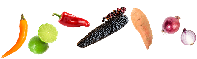 [Ingredientes peruanos flotando]